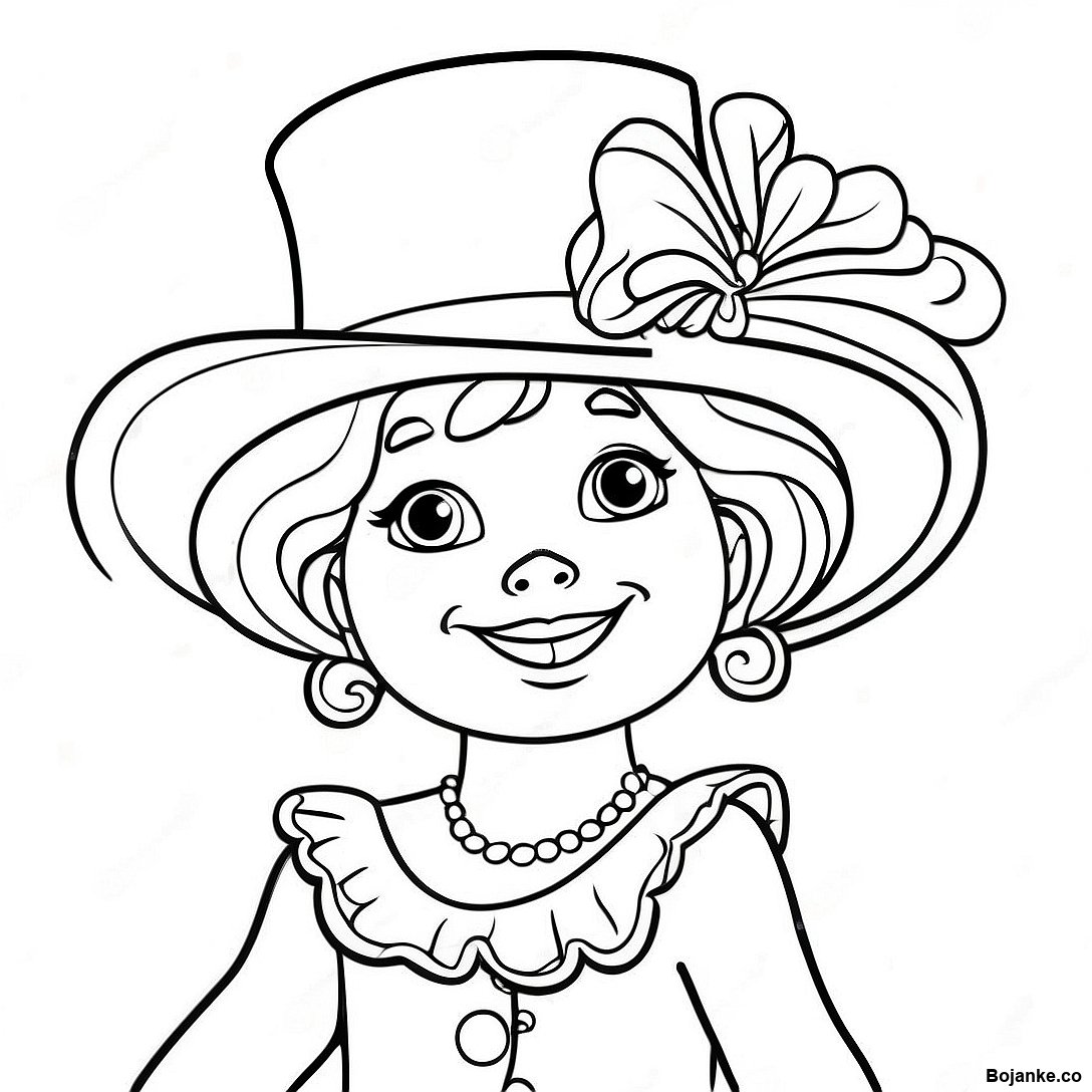 Fensi Nensi Sa Fensi Sesirom Stranica Za Bojanje 77243 19921