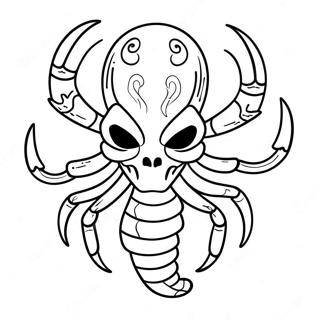 Bojanka Skorpiona Sa Plamenom Lobanjom 100421 39015