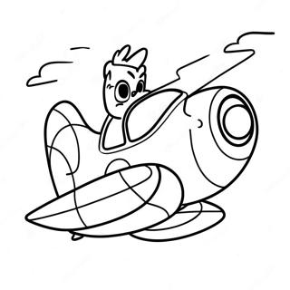 Bojanka Sa Avanturistickim Sticem Koji Leti Avionom 1009-1297