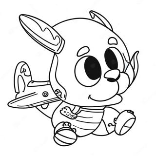 Bojanka Sa Avanturistickim Sticem Koji Leti Avionom 1009-1299