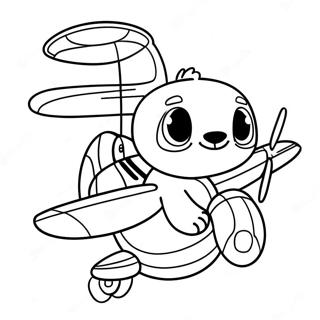 Bojanka Sa Avanturistickim Sticem Koji Leti Avionom 1009-1300