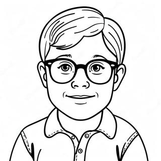 Pametan Decak Sa Naocarima Stranica Za Bojanje 101345 39849