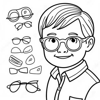 Pametan Decak Sa Naocarima Stranica Za Bojanje 101345 39850