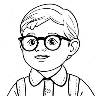 Pametan Decak Sa Naocarima Stranica Za Bojanje 101345 39851