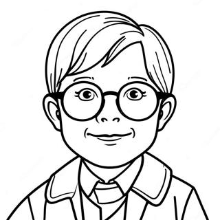 Pametan Decak Sa Naocarima Stranica Za Bojanje 101345 39852