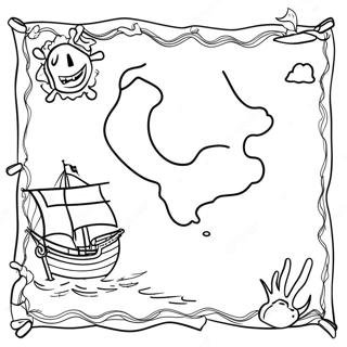 Piratska Mapa Blaga Stranica Za Bojanje 101367-39751