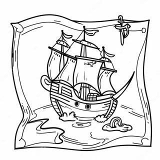 Piratska Mapa Blaga Stranica Za Bojanje 101367-39858