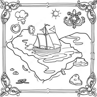 Misticna Mapa Blaga Stranica Za Bojanje 101369-39757