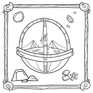 Misticna Mapa Blaga Stranica Za Bojanje 101369-39759