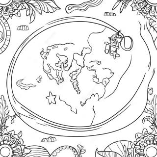 Misticna Mapa Blaga Stranica Za Bojanje 101369-39866