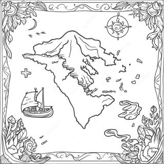 Misticna Mapa Blaga Stranica Za Bojanje 101369-39867