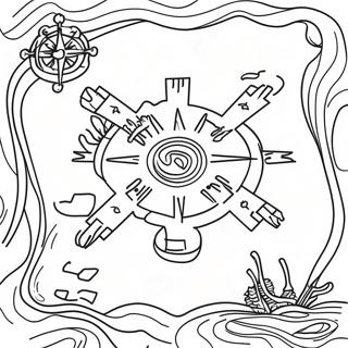 Avanturisticka Mapa Blaga Stranica Za Bojanje 101370-39761