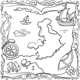 Avanturisticka Mapa Blaga Stranica Za Bojanje 101370-39764