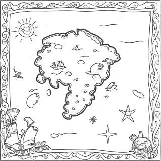 Avanturisticka Mapa Blaga Stranica Za Bojanje 101370-39872