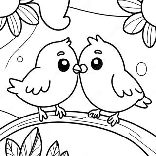 Slatki Ljubavni Ptice Za Bojanje 10154-979