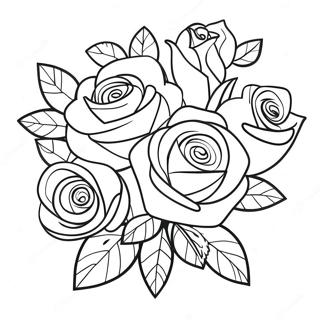 Romanticni Buket Ruza Za Bojanje 10155-2078