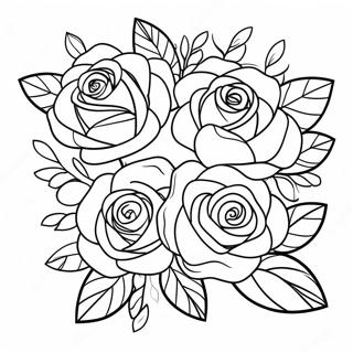 Romanticni Buket Ruza Za Bojanje 10155-2079