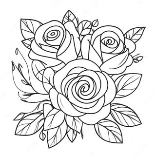 Romanticni Buket Ruza Za Bojanje 10155-2080