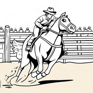 Dinamican Dogadaj Barrel Racing A Stranica Za Bojenje 101937-40312