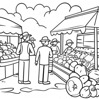 Bojanka Zauzeta Scena Na Pijaci 102090-40423