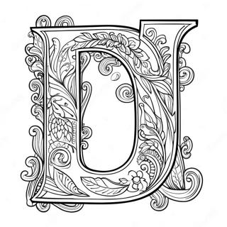 Luksuzna Stranica Za Bojenje Slova D 102761-40951