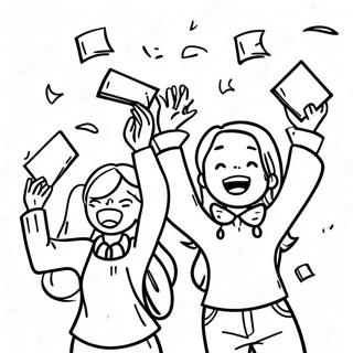 Bojanka Uzbudeni Studenti Bacaju Kape 102995 41131