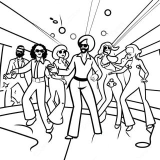 Bojanka Sa Sarenom Disko Plesnom Scenom Iz 70 Ih 103121 41221