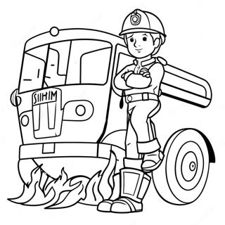 Bojanka Vatrogasca Sama Sa Vatrogasnim Kamionom 103301-41364