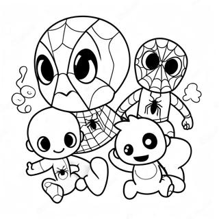 Preslatka Beba Spajdermen Sa Prijateljima Bojanka 105538 43115