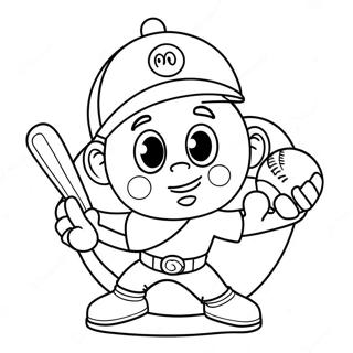 Slatka Crtana Bejzbol Bojanka 10605 1302