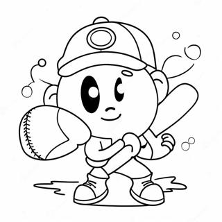 Slatka Crtana Bejzbol Bojanka 10605 1304