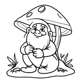 Bojanka Uspavanog Bastenskog Patuljka Ispod Pecurke 106184-43622