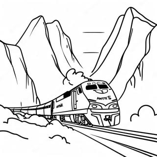 Bojanka Voz Amtrak Prolazi Kroz Planine 106925 44193