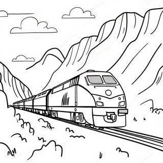 Bojanka Voz Amtrak Prolazi Kroz Planine 106925 44194