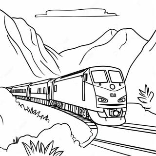 Bojanka Voz Amtrak Prolazi Kroz Planine 106925 44195