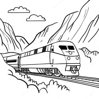 Bojanka Voz Amtrak Prolazi Kroz Planine 106925 44196