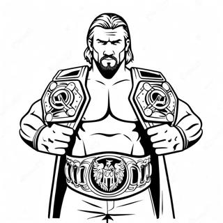 Bojanka Triple H Koji Drzi Dva Pojasa 107028-44277