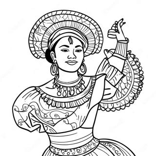 Bojanka Tradicionalnog Kolumbijskog Plesaca 108644-45537