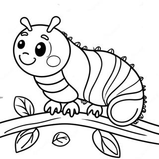 Slatka Gusenica Na Grani Bojanka 108696 45580