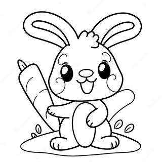 Slatki Svetli Zec Koji Drzi Sargarepu Bojanka 108749-45622