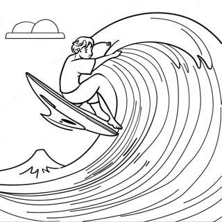 Bojanka Sa Surferom Koji Vozi Ogroman Talas 108828 45685