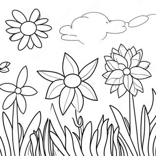 Vibrantna Stranica Za Bojanje Cvetnog Vrta 109366-46159