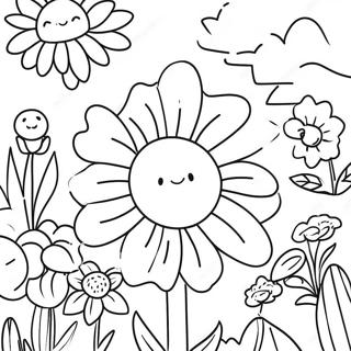 Vibrantna Stranica Za Bojanje Cvetnog Vrta 109366-46160