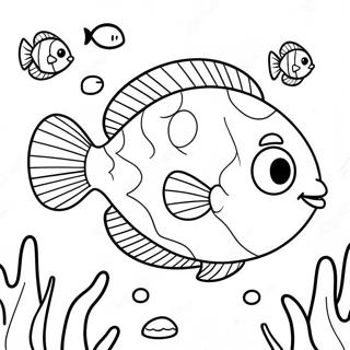 Srecni Flounder U Plivanju Bojanka 110161-46778