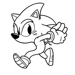 Stranica Za Bojanje Sonic Srebra Koji Brzo Trci 111037-47487