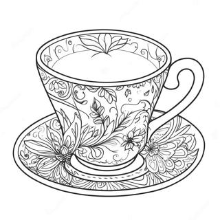 Luksuzna Solja Caja Sa Tanjirom Stranica Za Bojanje 111450-47807