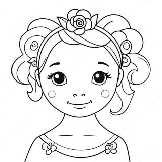 Slatka Stranica Za Bojanje Balerine Sa Cvetnom Krunom 11167 2584