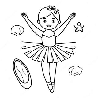 Balerina Sa Sjajnim Baletskim Cipelama Stranica Za Bojanje 11169 921