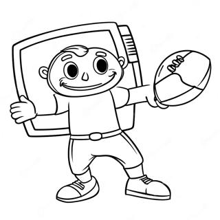 Sportski Tv Covek Igra Fudbal Bojanka 112756-48834