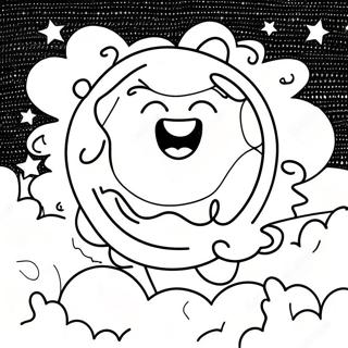 Puni Mesec Na Zvezdanom Nebu Bojanka 113398-49446